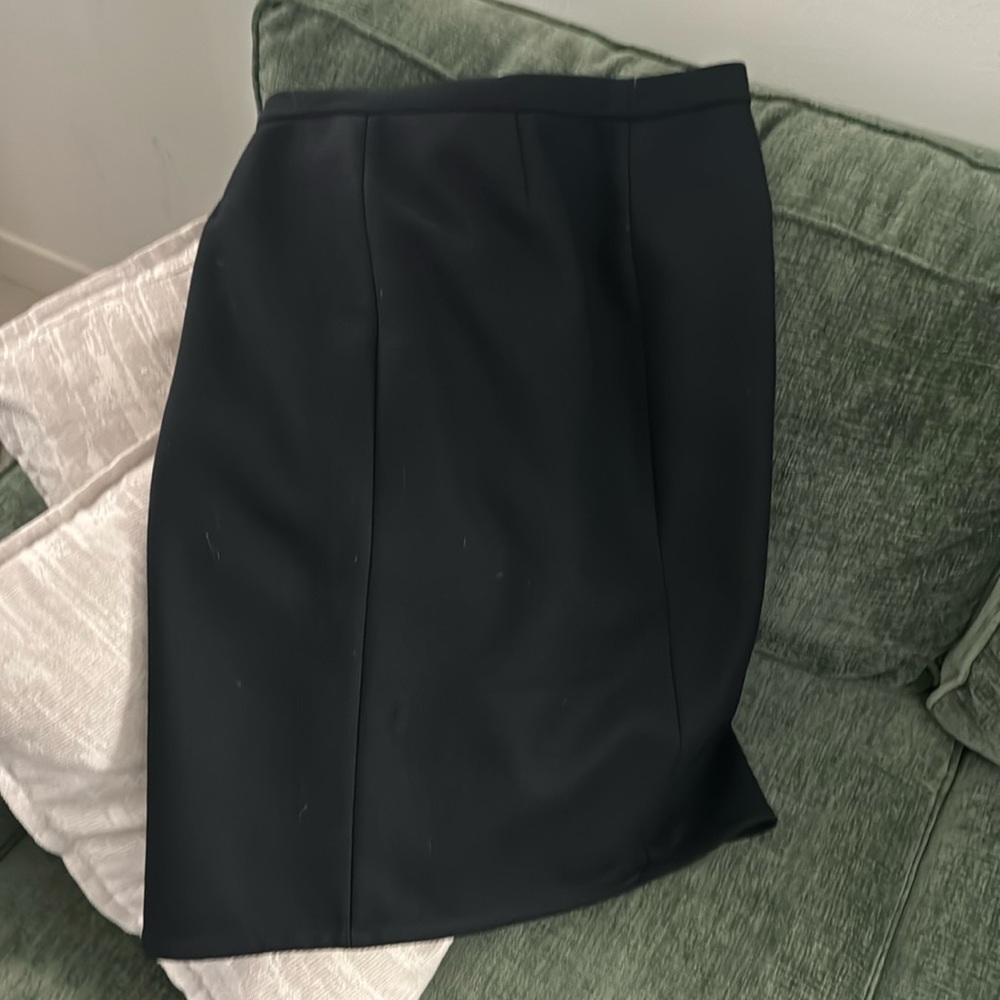 Black lined Wool Skirt.